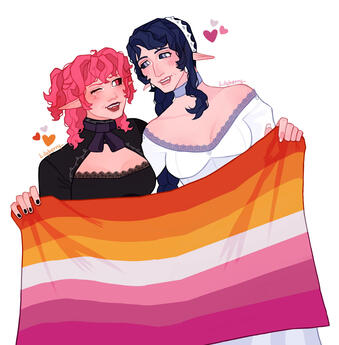 Imara Eira Lesbian pride flag