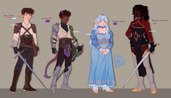 Alec, Lucian, Aurelia and Elisora